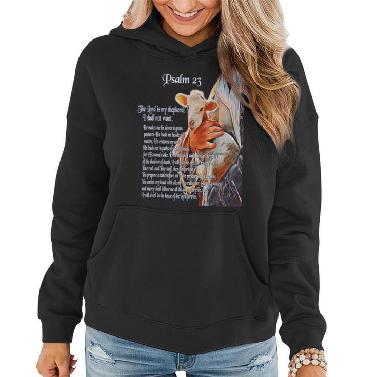 Psalm 23 Christian Bible Scripture The Lord Is My Shepherd Women Hoodie