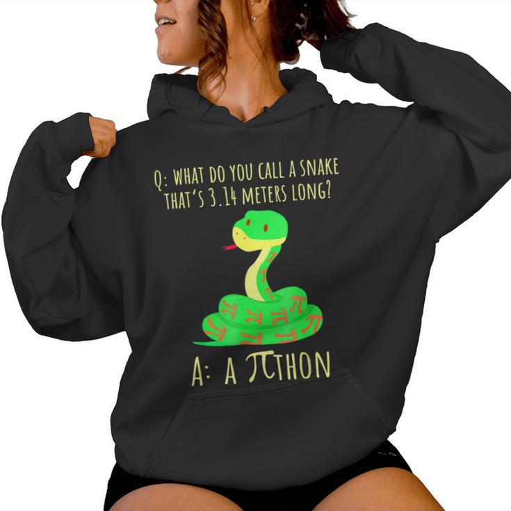 Python Pithon Pi Symbol Math Teacher Pi Day Women Hoodie