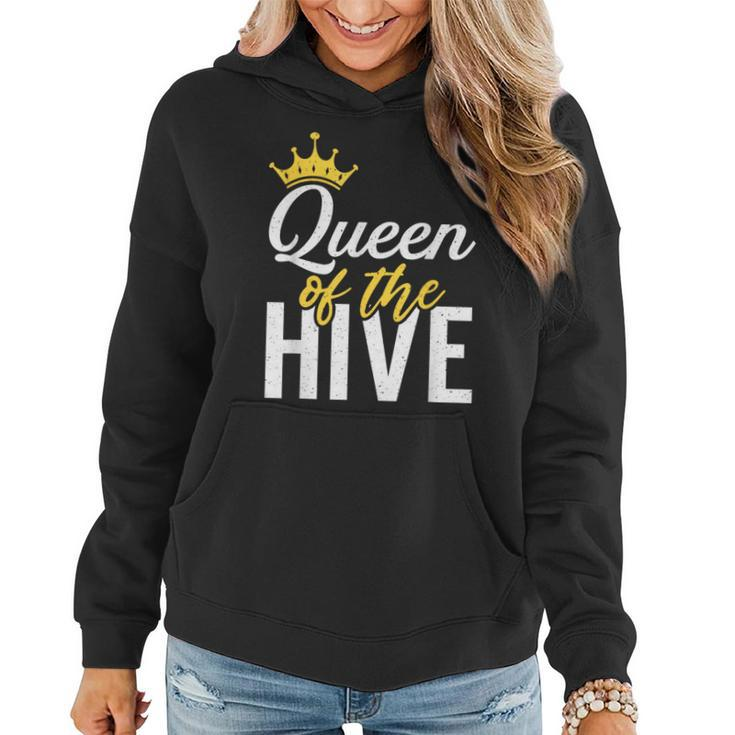 Queen Of The Hive Bee Lover Beekeeping Women Hoodie