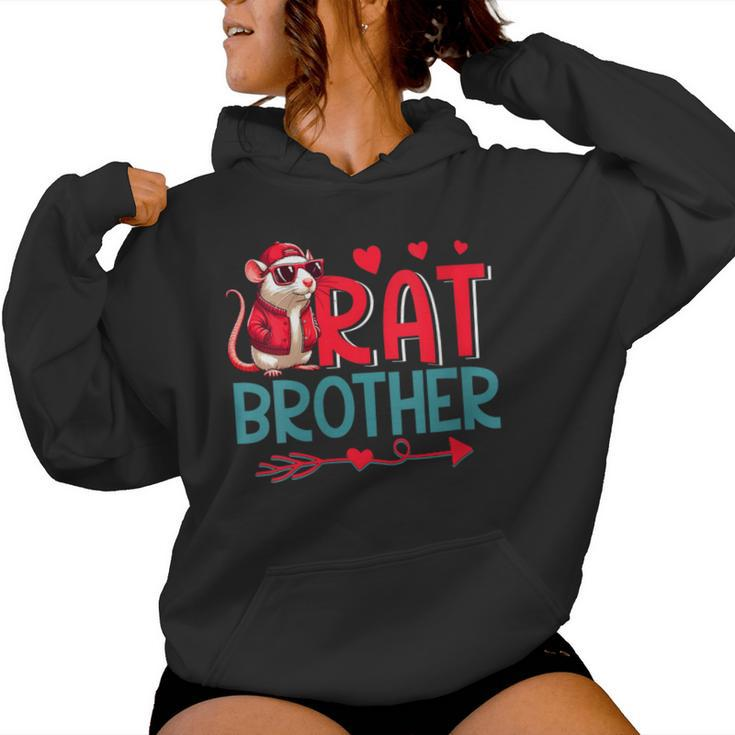 Rat Brother Costume Rat Sunglasses Rodent Lover Father's Day Women Hoodie