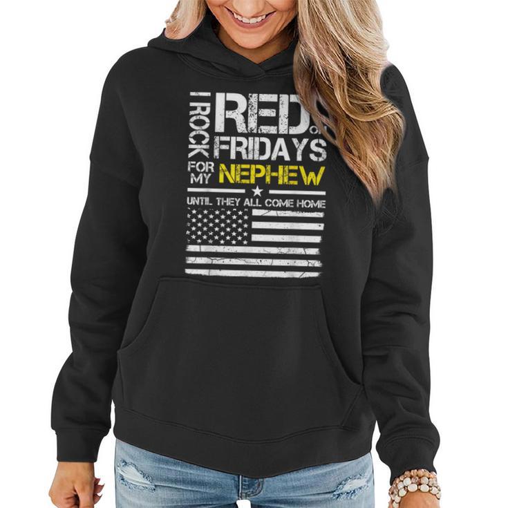 Red Friday Military Aunt Uncle Wear Red For My Nephew Women Hoodie