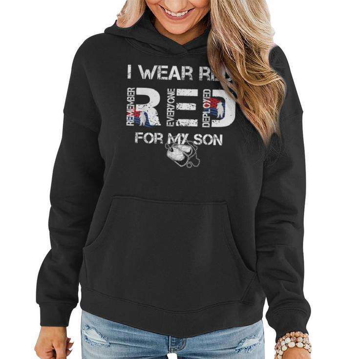 Red Friday Military Mom Women's I Wear Red For My Son Women Hoodie