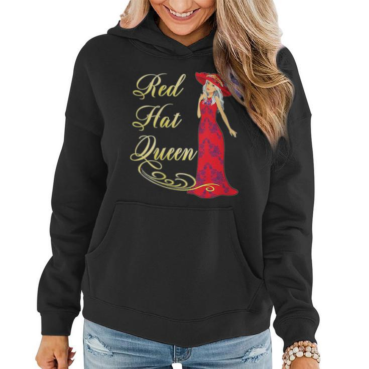 Red Hat Queen With Red Dress Women Hoodie