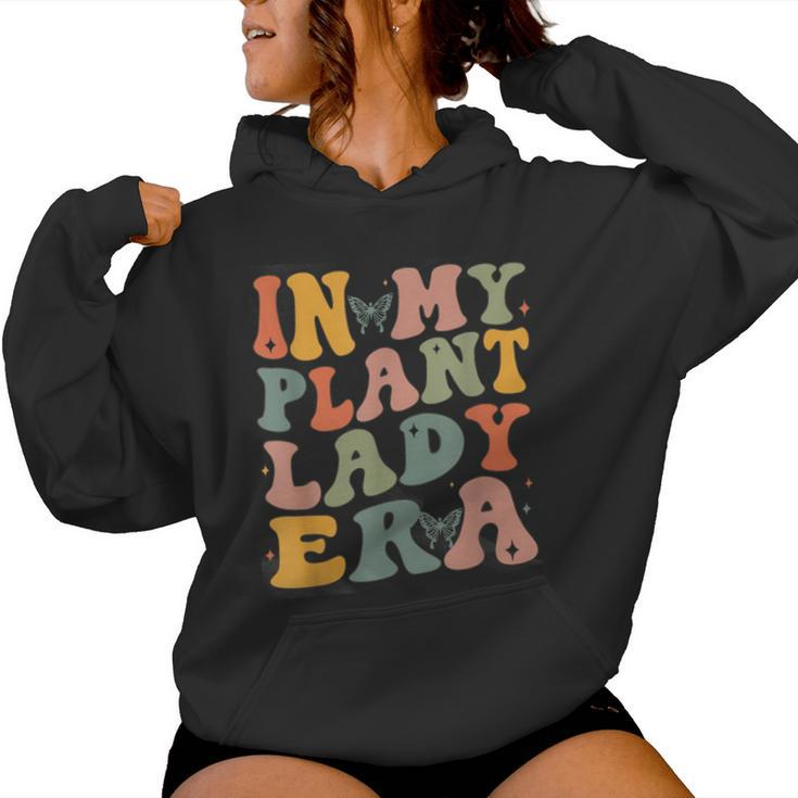 Retro Groovy In My Plant Lady Era Xmas Gardening Plant Mom Women Hoodie