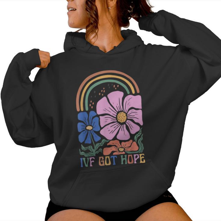 Retro Ivf Got Hope Inspiration Ivf Mom Fertility Surrogate Women Hoodie