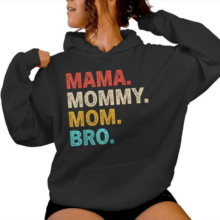 Retro Mama Mommy Mom Bro Happy Mother's Day 2024 Women Hoodie