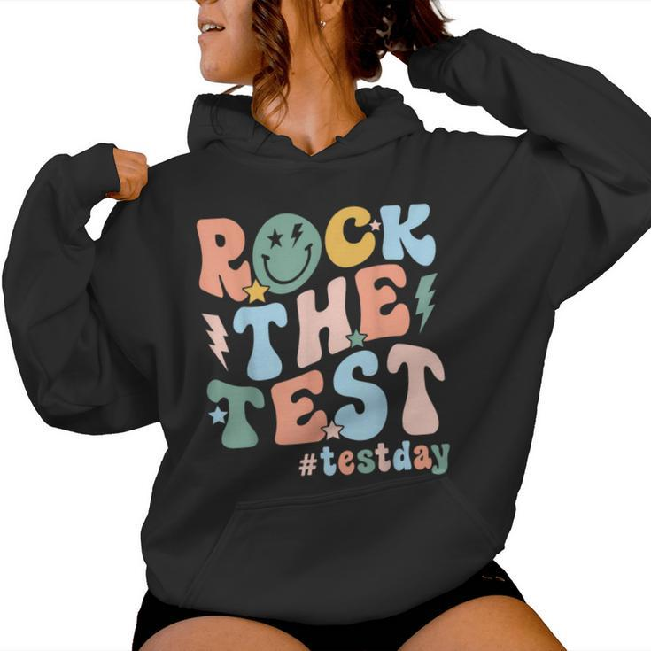 Rock The Test Test Day Teacher Student Testing Day Women Hoodie