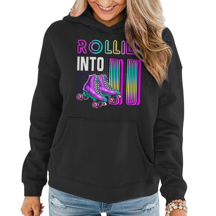 Rollin' Into 11 Roller Skating Rink 11Th Birthday Party Girl Women Hoodie
