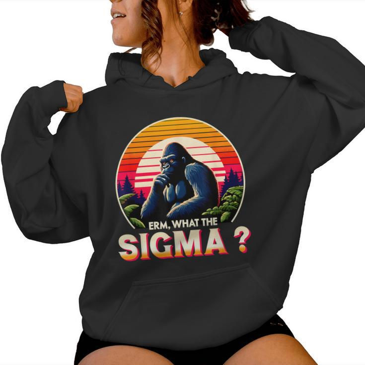 Sarcastic Humor Erm What The Sigma Ironic Meme Quote Women Hoodie