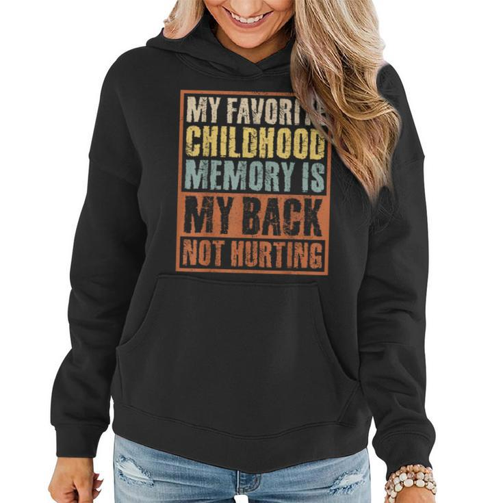 Sarcastic Old Man Old Woman My Back Not Hurting Retro Women Hoodie