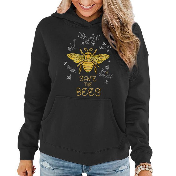 Save The Bees Graffiti Apiary Bee Beekeeper Earth Day Women Hoodie