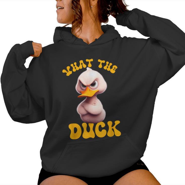 Saying What-The-Duck Duck Friends Women Hoodie