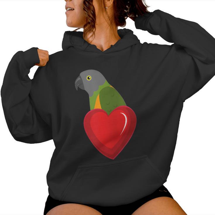 Senegal African Parrot Heart Pocket Women Hoodie