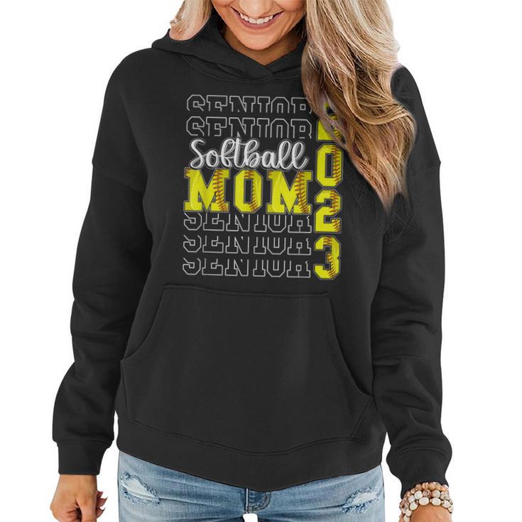 Senior Softball Mom 2023 Sport Lover Proud Mom Graduation Women Hoodie