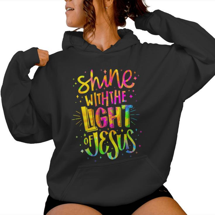Shine With The Light Of Jesus Proud Christian Faith Quote Women Hoodie
