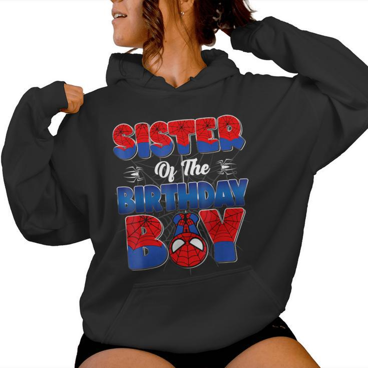 Sister Of The Birthday Boy Spider Family Matching Women Hoodie