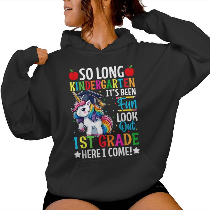 So Long Kindergarten Look Out First Grade Here I Come Girls Women Hoodie