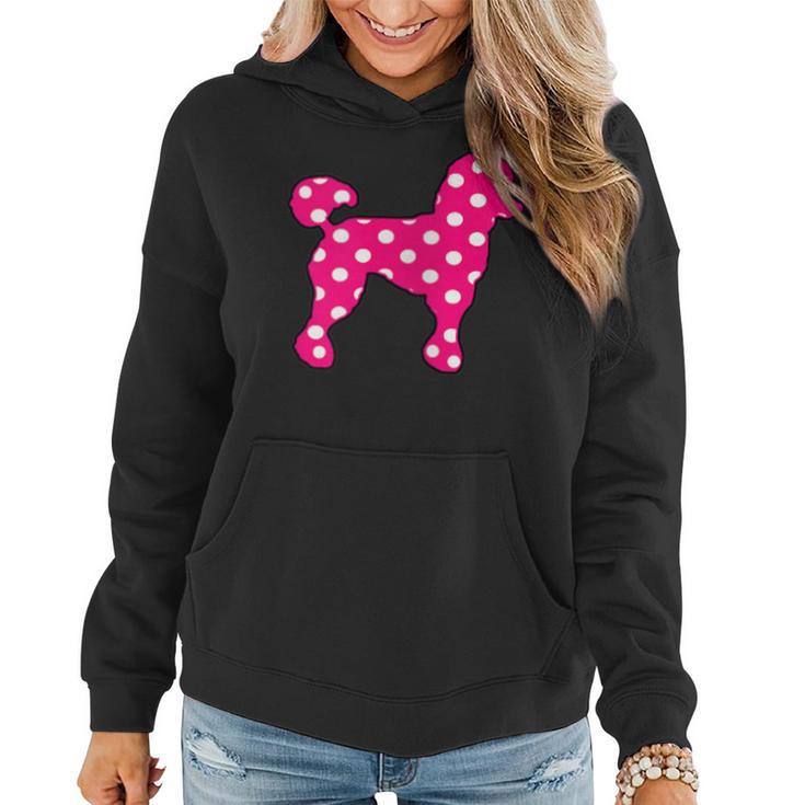 Sock Hop Cutie 50S Costume Pink Polka Dot Poodle Women Hoodie