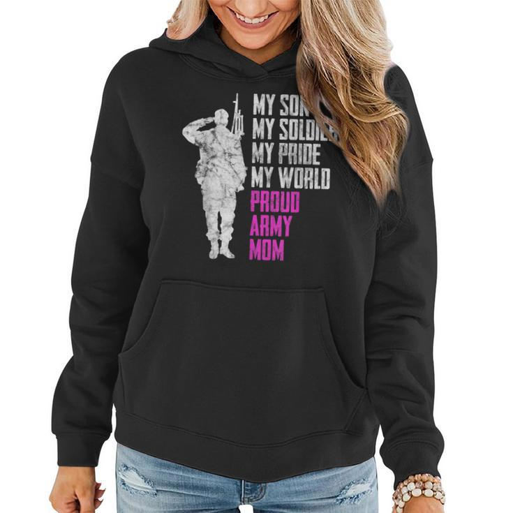 My Son My Soldier Proud Army Mom Military Mother Women Hoodie