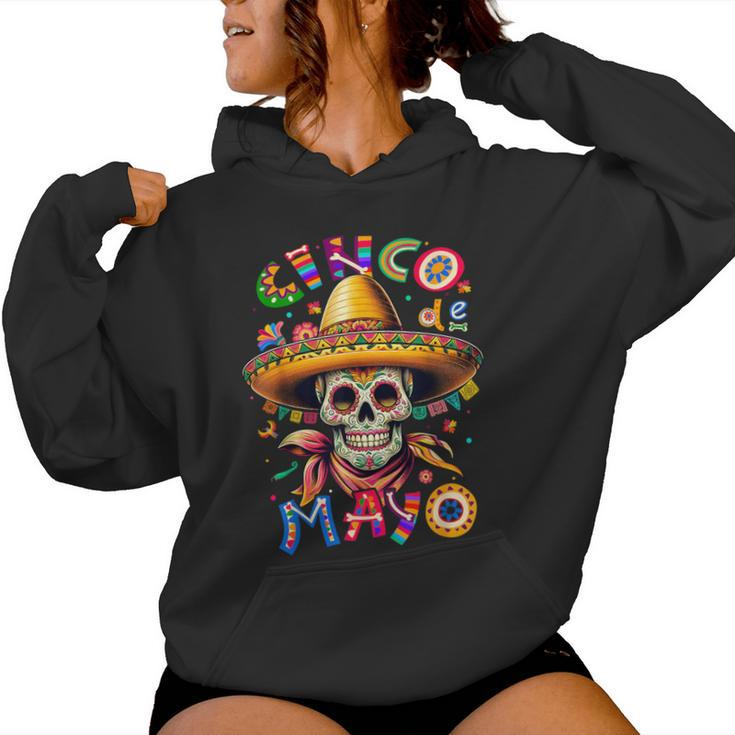 Sugar Skull Cinco De Mayo For Mexican Party Women Hoodie