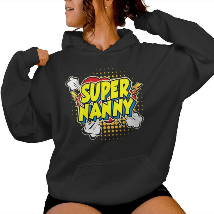 Super Awesome Matching Superhero Nanny Women Hoodie