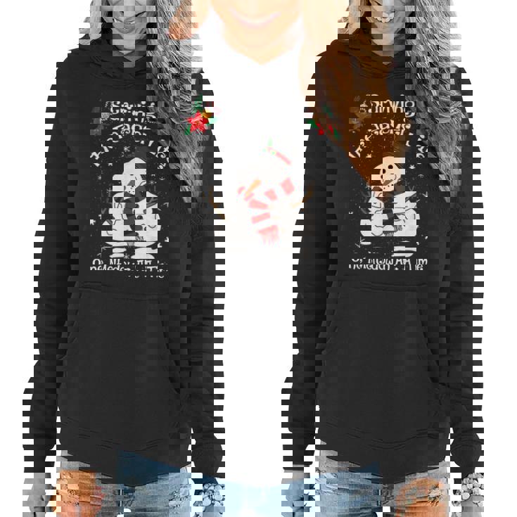 Surviving The Teacher Lifes One Meltdown At A Time Christmas Women Hoodie