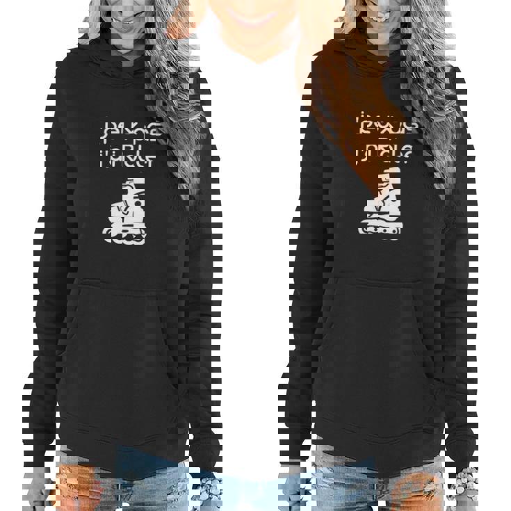 Sweat à capuche femme J'peux Pas J'ai Roller pour Amateurs de Patinage