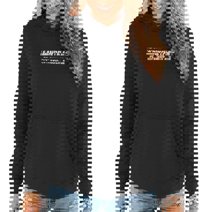 Sweat à capuche femme Le Manque de Plan Q Trouble la Vue, Humour