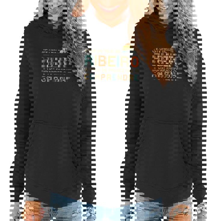 Sweat à capuche femme Ribeiro Personnalisé, C'est un Truc de Ribeiro avec Coucher de Soleil