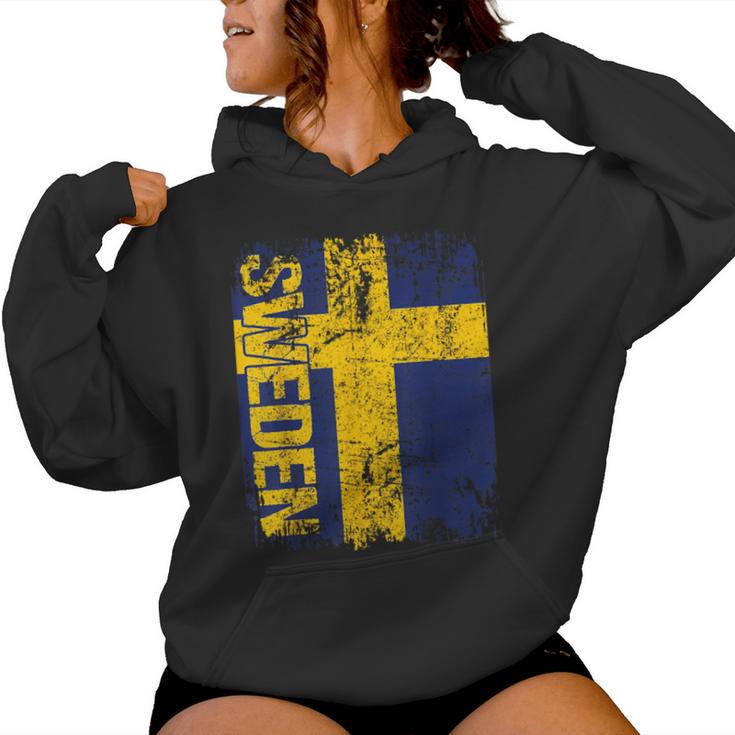 Sweden Flag Women's Children's Sweden Kapuzenpullover für Damen