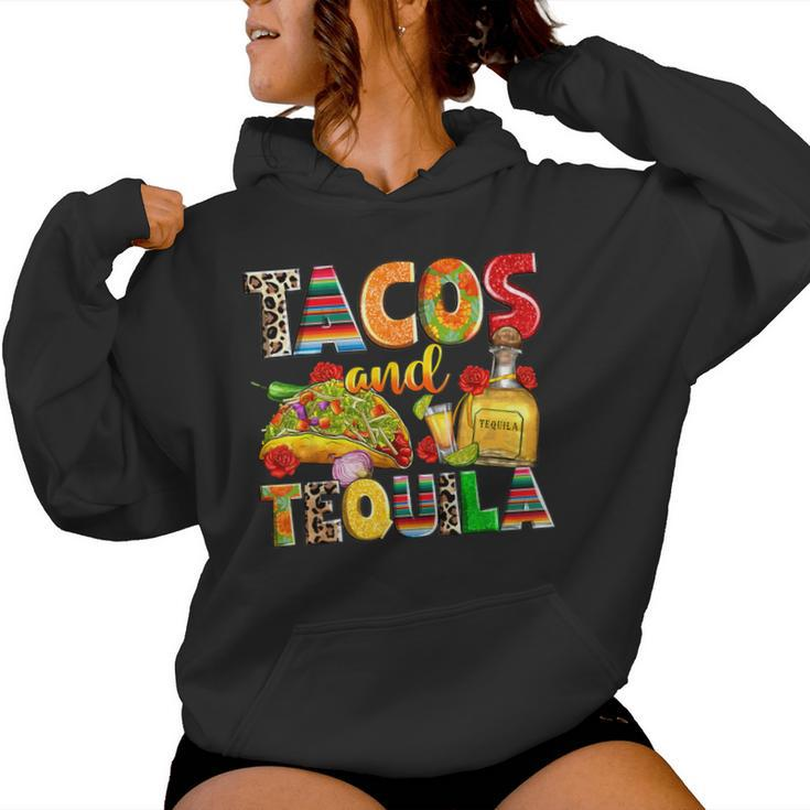 Tacos And Tequila Cinco De Mayo Leopard For Women Women Hoodie