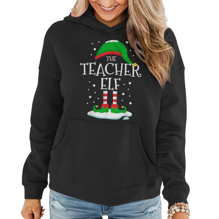 The Teacher Elf Christmas Family Matching Xmas Group Women Hoodie