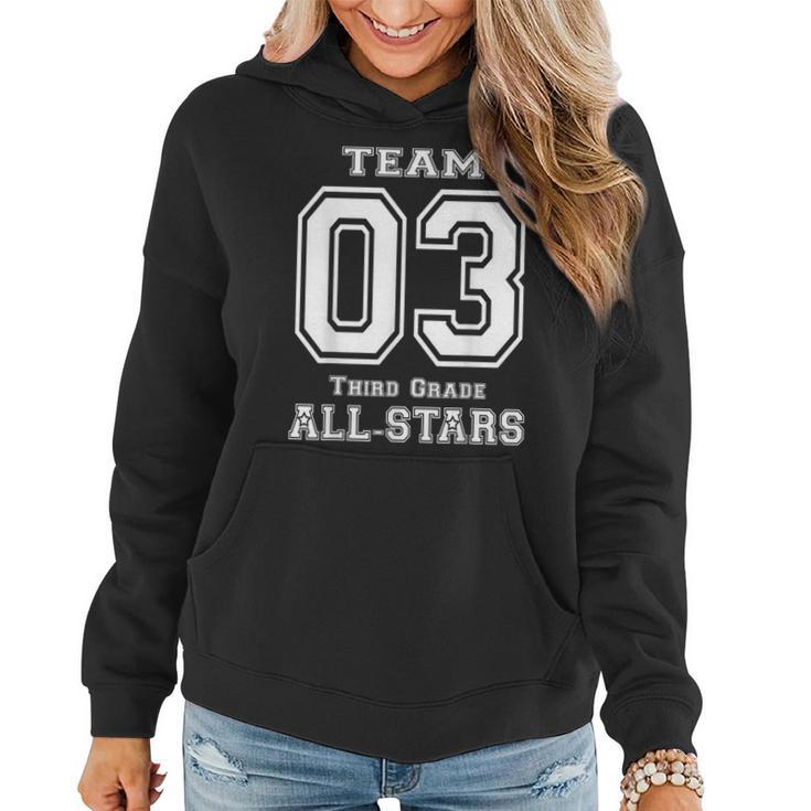 Team 3Rd Grade All-Stars Sport Jersey Women Hoodie