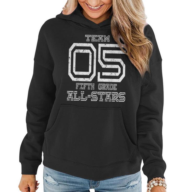 Team 5Th Grade All-Stars Sport Jersey Women Hoodie