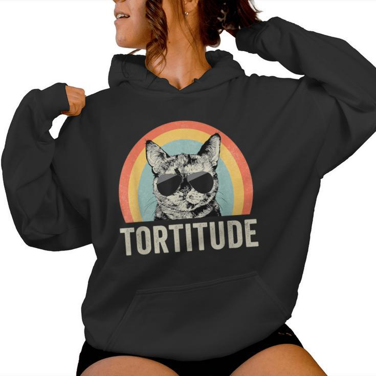 Tortitude Tortie Cat Mom Tortoiseshell Mama Women Hoodie