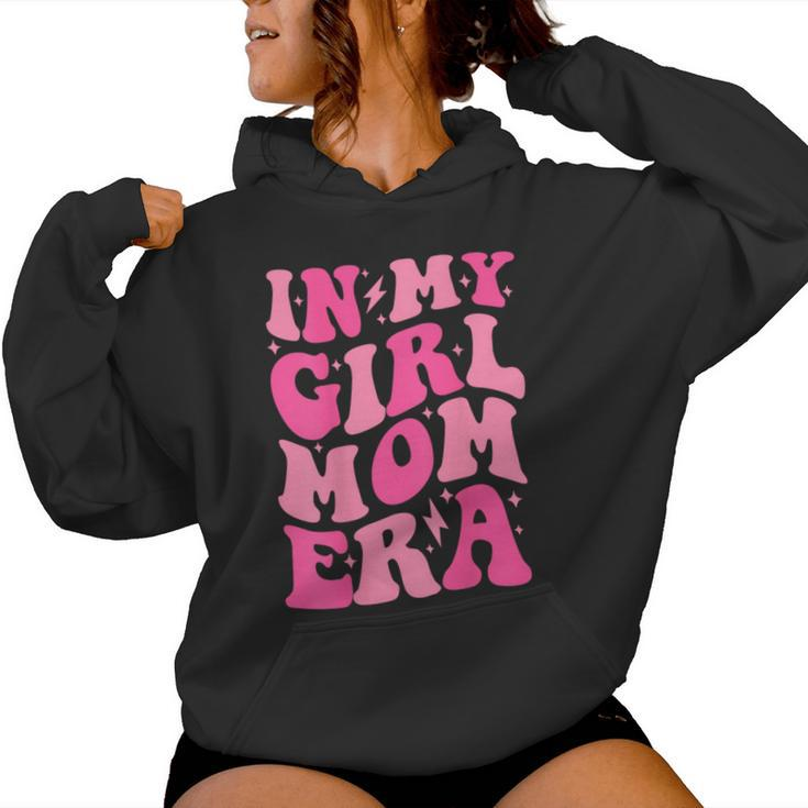 Trendy Mom Of Girl Retro Girl Mama Back Women Hoodie