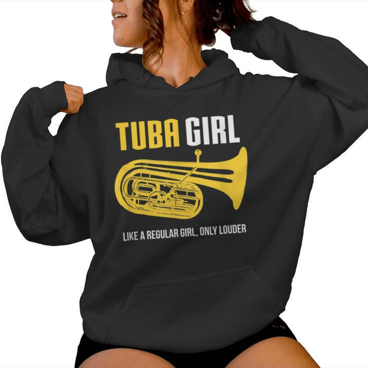 Tuba Girl  Cute Marching Band Women Hoodie