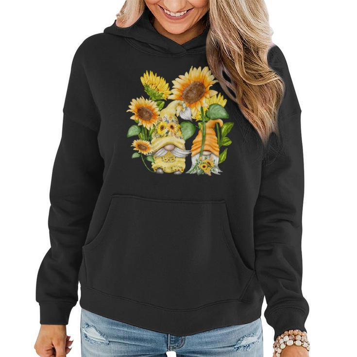 Unique Sunflower Gnome For And Hippies Floral Women Hoodie