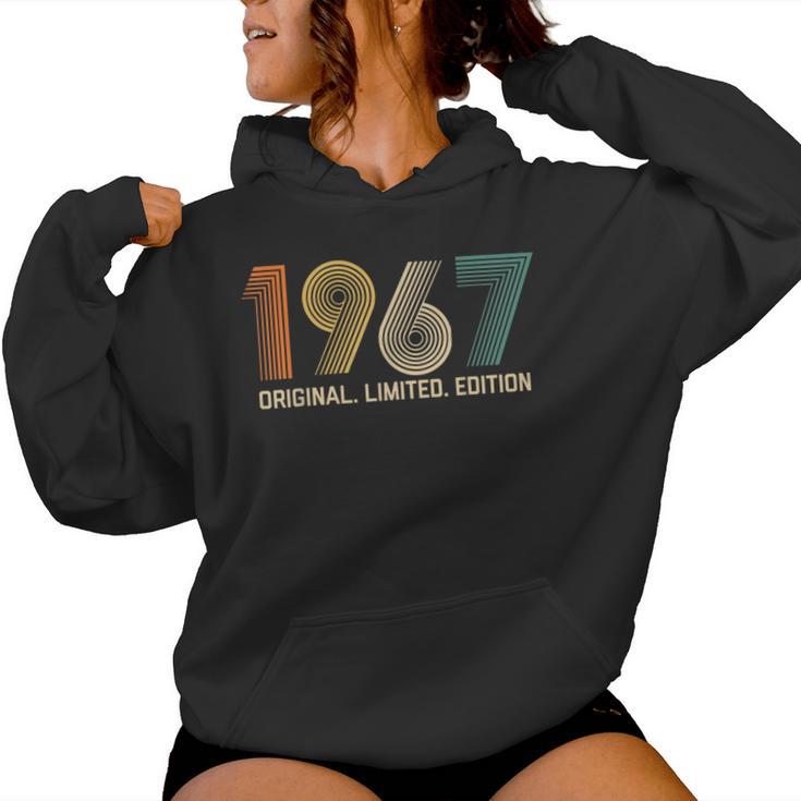 Vintage 1967 Birthday Retro 1967 For Born In 1967 Women Hoodie