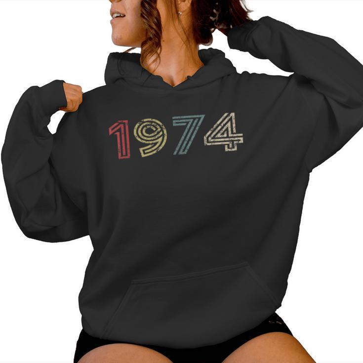 Vintage 1974 Cool 50 Year Old Bday 50Th Birthday Women Hoodie