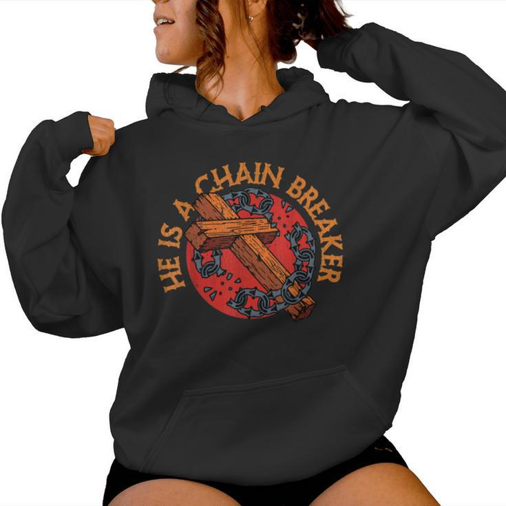 Vintage Christian Apparel Clothing Chain Breaker Women Hoodie