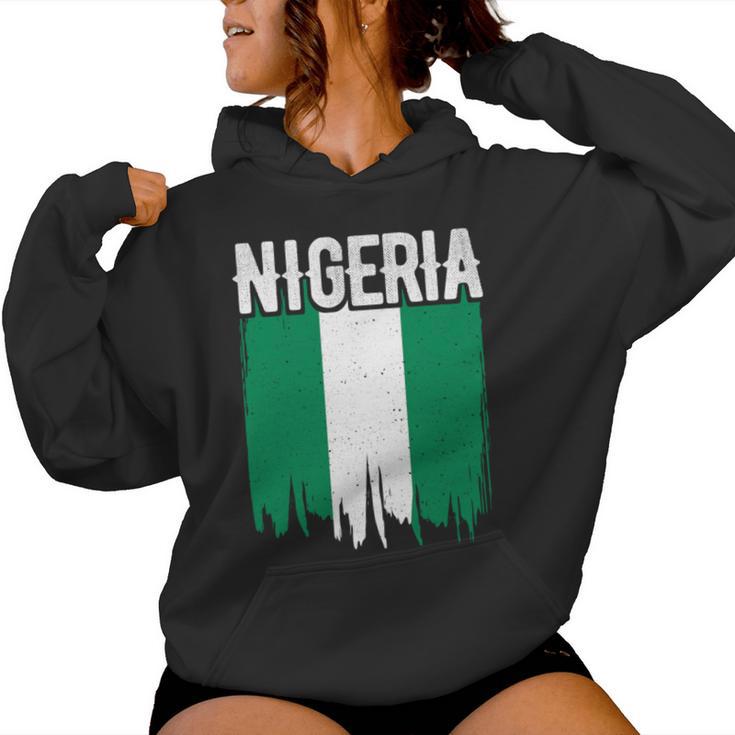 Vintage Nigeria Flag For Nigeria Nigerian Women Hoodie