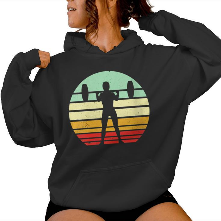 Vintage Workout Fitness Gym Motivational Retro Weightlifting Women Hoodie
