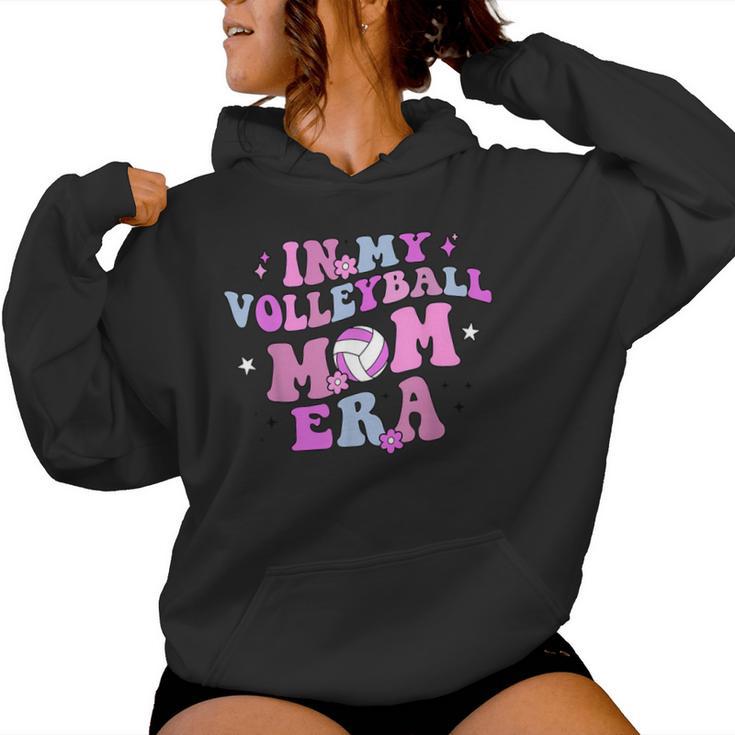 In My Volleyball Mom Era Game Day Cute Retro Volleyball Mama Women Hoodie