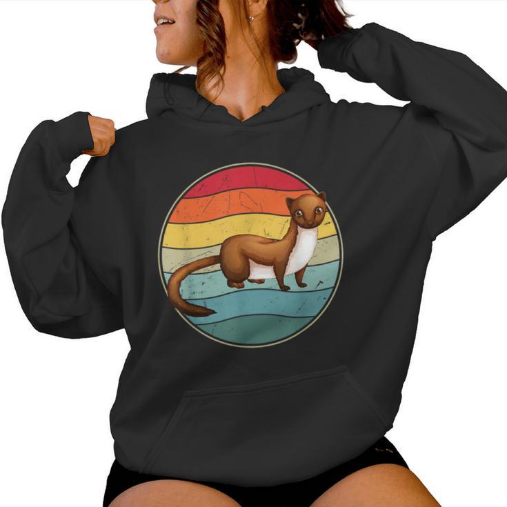 Weasel Retro Weasel Lover Weasel Boy Weasel Girl Women Hoodie