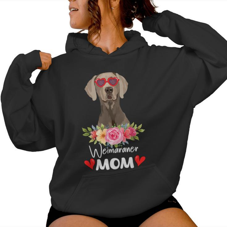 Weimaraner Mom Mama Sunglasses Flower Dog Lover Owner Womens Women Hoodie