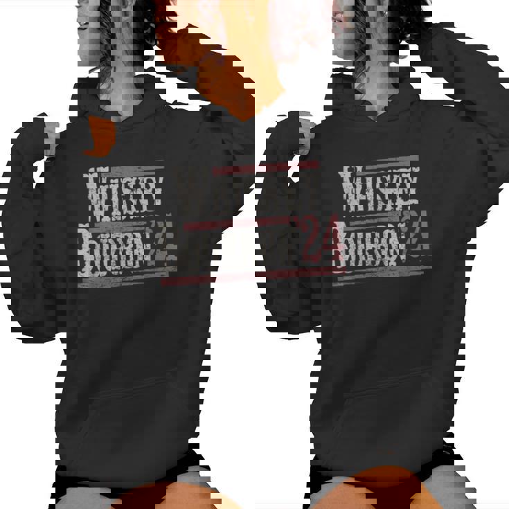 Whiskey Bourbon 2024 Democrat Or Republican Election Parody Women Hoodie