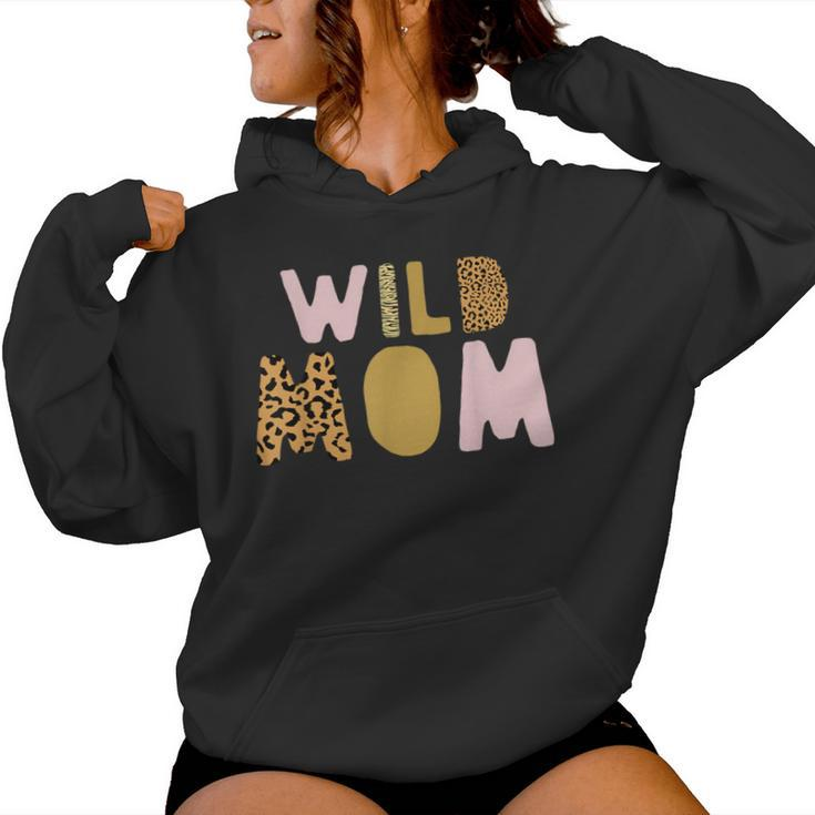 Wild One Mom Two Wild Birthday Outfit Zoo Birthday Animal Women Hoodie