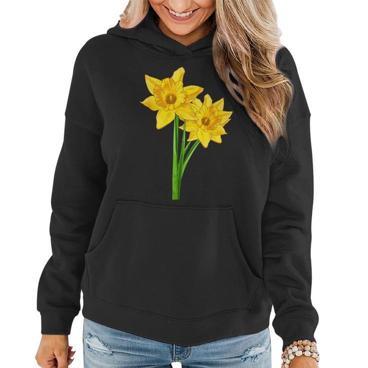 Yellow Daffodil Flowers Floral Spring Easter Garden Women Hoodie