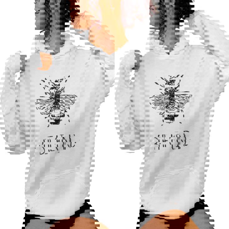 Bee Kind Chica Feminista Abejas Naturaleza Amante De La N Sudadera con capucha para mujer